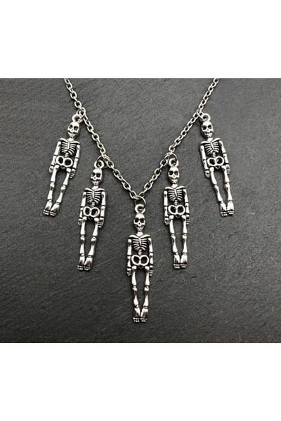 VEGAROKS Gothic Punk Skeleton Necklace