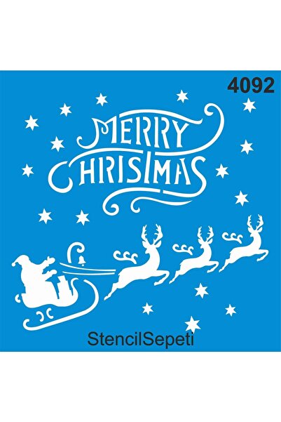 StencilSepeti Noel - Stencil Boyama Şablonu 30x30cm