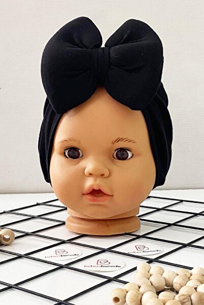 BEBECİBURADA Kız Bebek Fiyonklu Bone 0-12 Ay