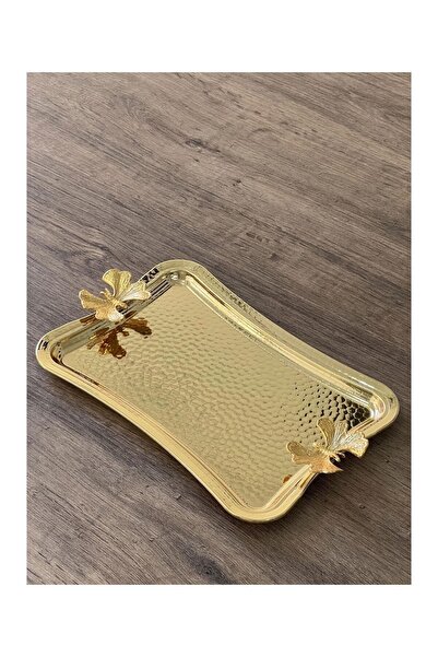 AROW Kelebekli Gold Tepsi