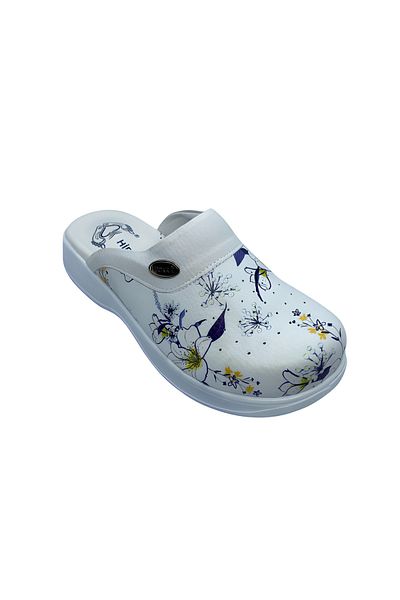 Hipokrat Medikal Sabo Hippocrat Purple Yellow Floral Patterned Nurse/doctor Sabo