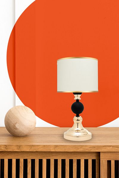 MINIMAL ETICARET VE BILGI TEKNOLOJILERI Omega Contrast Black - Gold Mini Lampshade