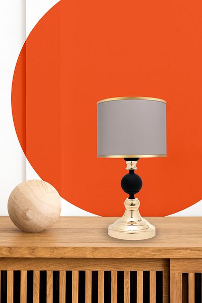 MINIMAL ETICARET VE BILGI TEKNOLOJILERI Omega Contrast Black - Gold Mini Lampshade