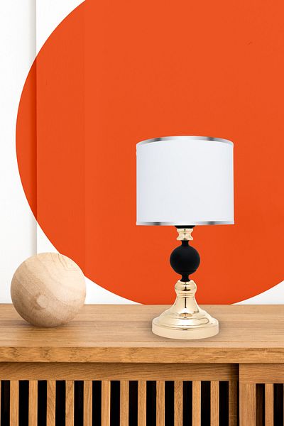 MINIMAL ETICARET VE BILGI TEKNOLOJILERI Omega Contrast Black - Gold Mini Lampshade