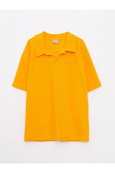 LC Waikiki Polo Neck Embroidery Detailed Short Sleeve Boys' T-Shirt
