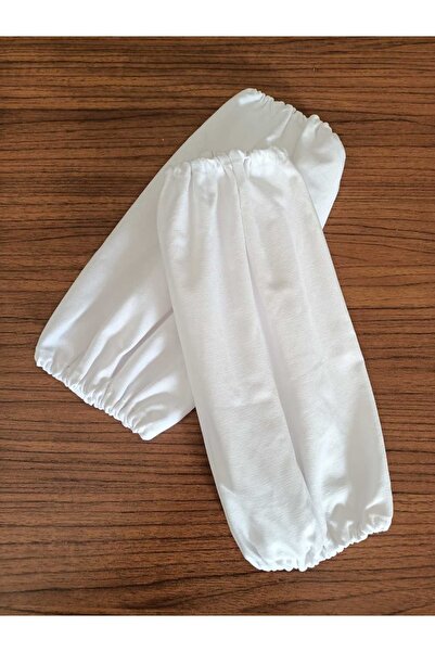 RAY TİCARET Beyaz Kolluk Tek Parça Önlük Set Çocuk Şef Önlük Mutfak Önlük Aşç...