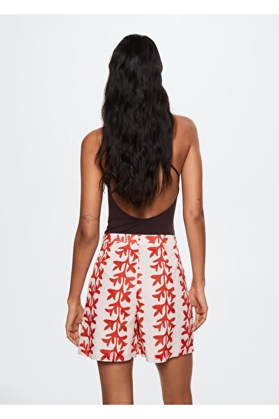 MANGO Woman Desenli Pamuklu Şort