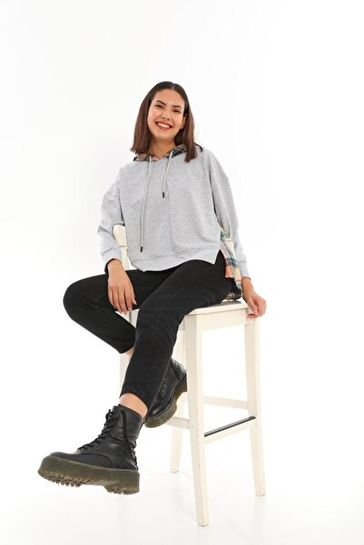 asur boutique Asur Boutique Жіночий картатий светр з капюшоном