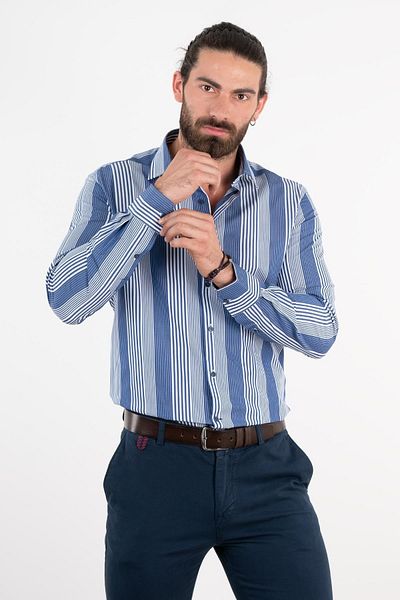 Ecer Ριγέ πουκάμισο με κανονική εφαρμογή