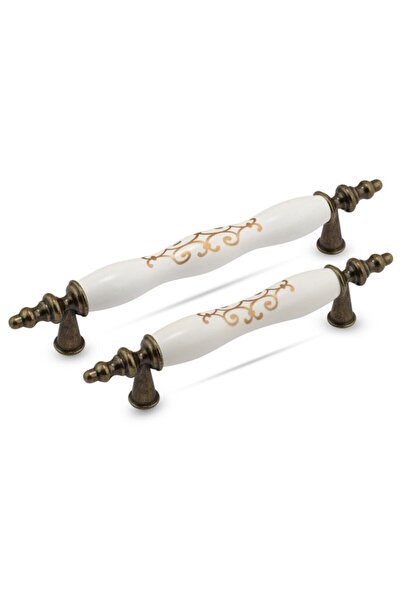 STR MOBAKS Str Antik Osmanlı 96 Mm Polimer Dolap Mutfak Çekmece Vestiyer Kulp...