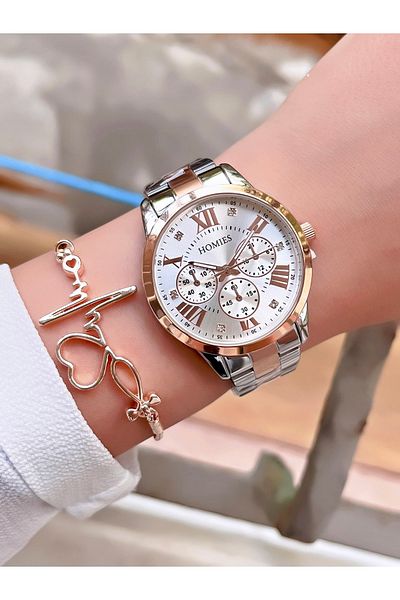 Homies 3 Atm Waterproof Women's Wristwatch and Bracelet