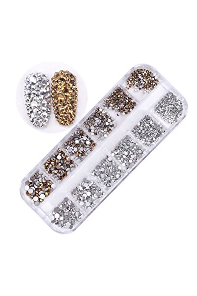 Venalisa Gold - Gri Tırnak Süsleme Taş Nail Art Taşı