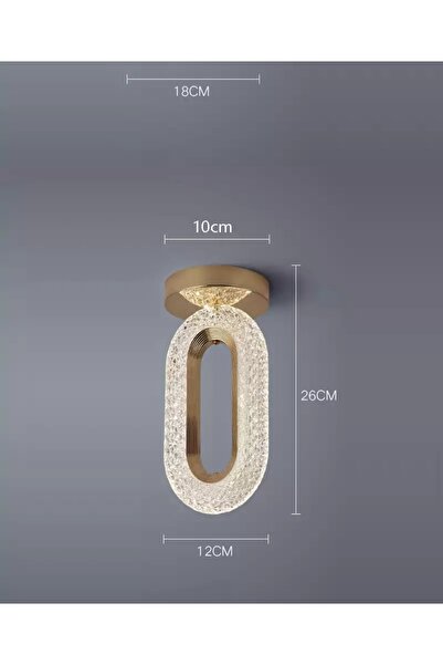 burenze Modern Tasarım Ledli Avize Tavana Sıfır Gold Sarı Gövde Kademeli 3 Renk