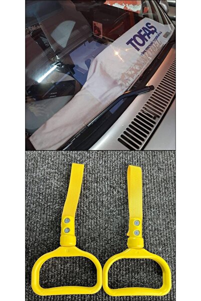 HFGARAJ مجموعة مناشف Tofaş Torpedo ومقبض باللون الأصفر