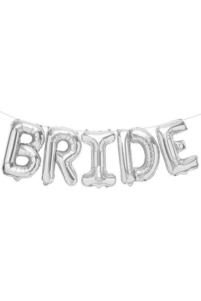 BEST PARTİ DOĞUM GÜNÜ PARTİ SÜSLERİ Foil Balloon Bride Silver 16 Inch