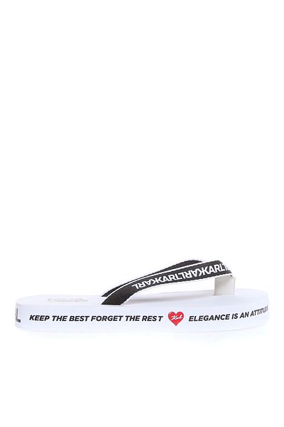 Karl Lagerfeld شبشب شاطئ أبيض نسائي - Kl81001s
