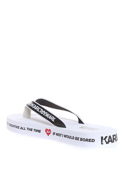 Karl Lagerfeld شبشب شاطئ أبيض نسائي - Kl81001s