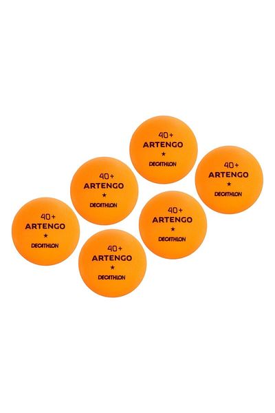 Decathlon Set of 6 Orange Table Tennis Ping Pong Balls