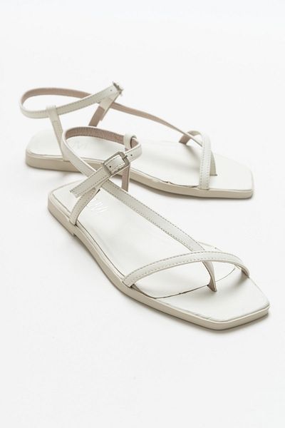 Luvi Tales Damen-Sandalen aus echtem Leder in Beige