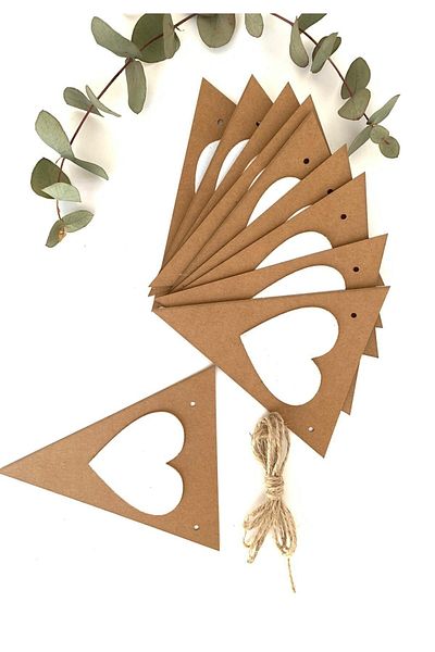Partifabrik Στολίδι τοίχου για πάρτι γενεθλίων Triangle Flag Heart