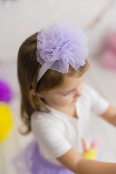 PixyLove Lila Kız Çocuk Bandana Puffy
