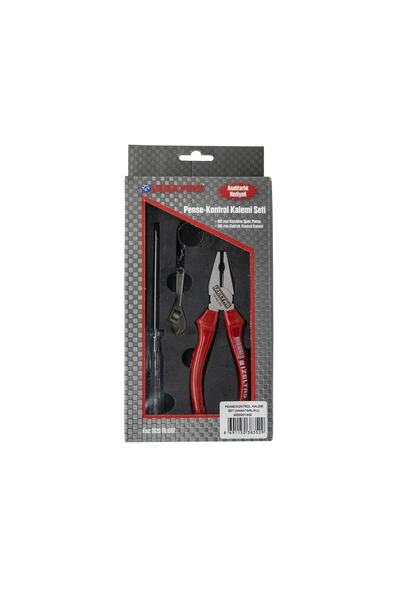 İzeltaş 30512 Pense ve Kontrol Kalemi 2li Set Anahtarlık