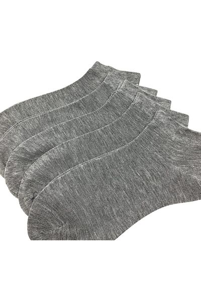 DKM SOCKS Set of 5 Gray Cotton Ankle Length Socks