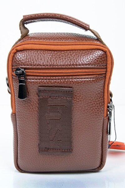 Fiyaka Wp-6044 Men's Hand and Shoulder Strap Bag Brown