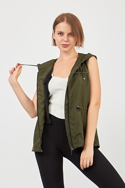 Moda Tuğram Khaki Micro Fabric Vest