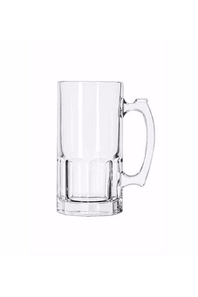 Porland Beer Glass 1000 Cc - Thick Glass, with Handle, Durable Design 20 cm
