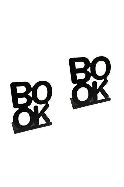 ARTE METAL 2 Τεμάχια (ΜΑΥΡΟ) Μεταλλικό στήριγμα βιβλίων με γραφή - Στήριγμα β...