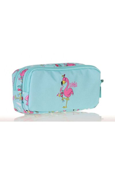 KAUKKO Geantă pentru creion Kids&love Blue Flamingo - Fată