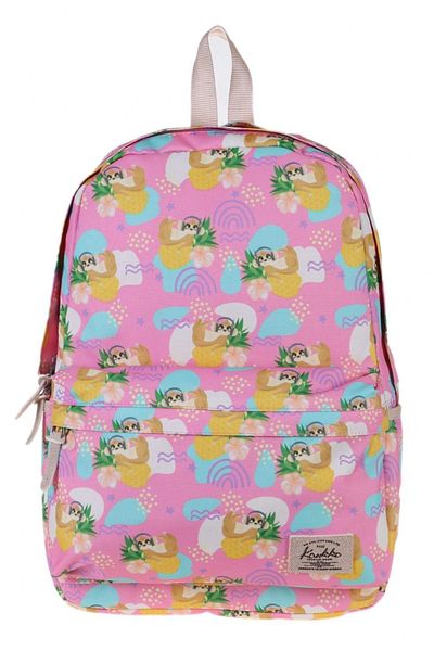 KAUKKO Set de școală și rucsac zilnic Nature Lazy Monkey