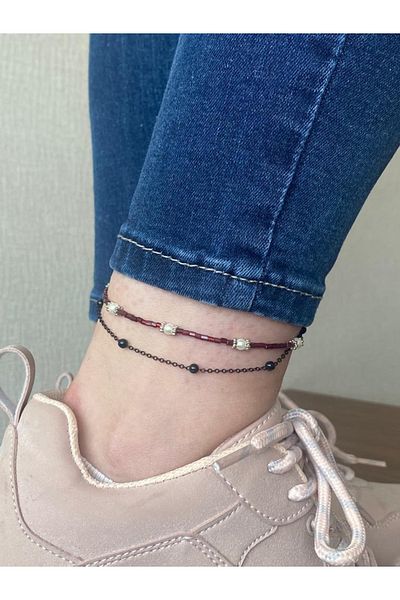 etniko Special Design Handmade Multiple Women's Anklet