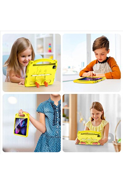 Dux Ducis Panda Ipad Pro 11 (2018-2020-2021) Uyumlu  Ipad Air 4-5 Kılıf Çocuk Shockproof Sarı