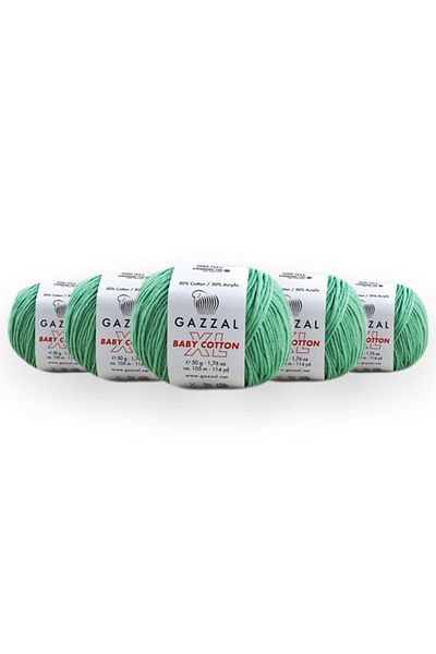 Gazzal Baby Cotton Xl 50 Gr, Πακέτο 5 Amigurimi, Punch Χειροποίητο Νήμα Taka Yarn (3425 Xl)