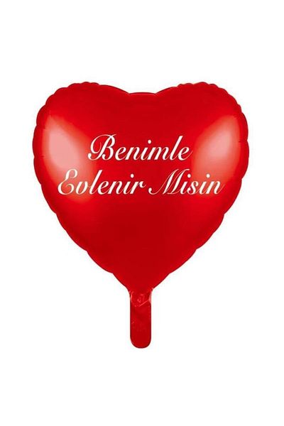 MERİ PARTİ 18 Inc Heart Will You Marry Me Red Color Foil Balloon Marriage Proposal Balloon