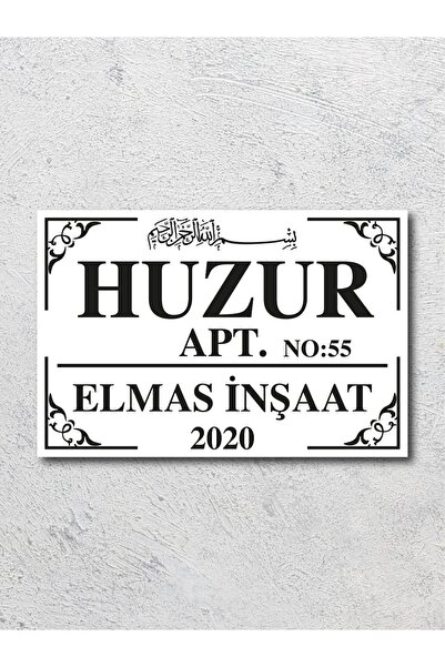 tasarı marketi Apartman Tabelası 60x40cm Apartman Site Villa Isim Tabelası Ap...
