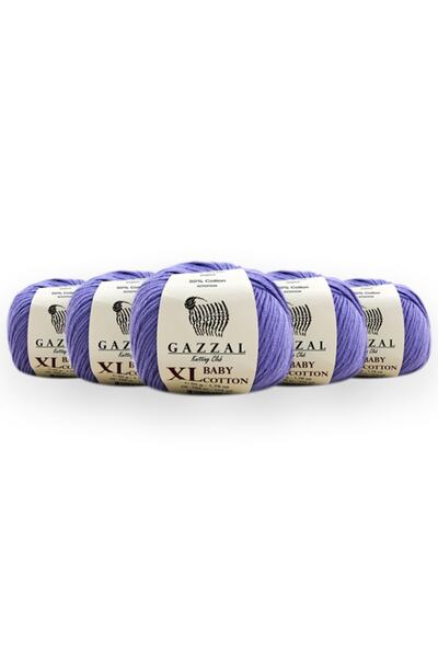Gazzal Baby Cotton Xl 50 Gr, 5-Pack Amigurumi, Punch Yarn for Crochet Taka Yarn (3420 Xl)