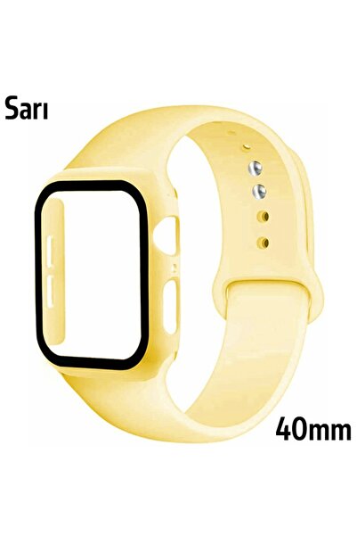 Ally Mobile Ally Apple Watch 4-5-6 40mm Silikon Kordon Kayış Ve Ekran Koruyuc...