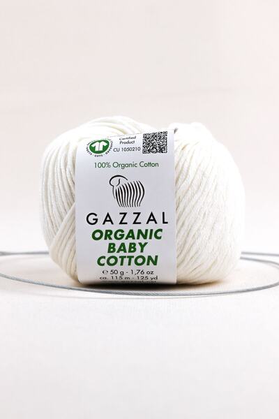 Gazzal Organic Baby Cotton 50 Gr Pack of 5 100% Organic Cotton Hand Knitting Yarn Taka Yarn (415 Obc)