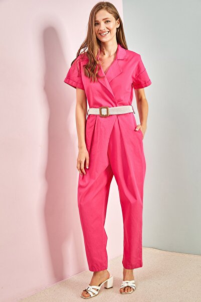 Bianco Lucci Γυναικεία λεπτή φόρμα Gabardine με ζώνη 20162