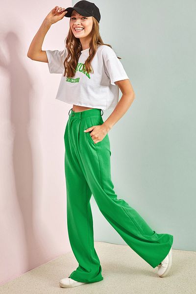 Bianco Lucci Women's Wide Leg Ayrobin Trousers 3942