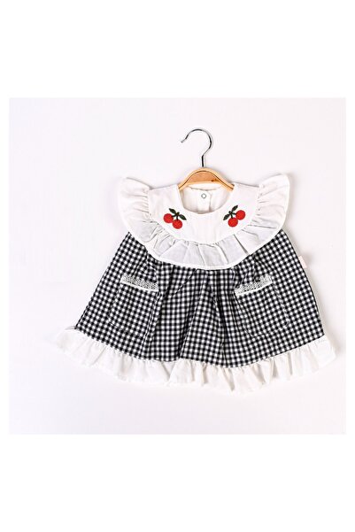 Şirin Şeyler Butiği Piti Cherry Kız Bebek Çocuk Kolsuz Kiraz Nakış Kırmızı Ka...