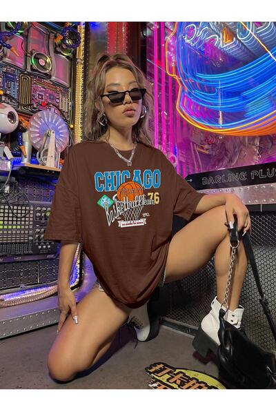 Deocept Μπλουζάκι Unisex Oversize Chicago Printed