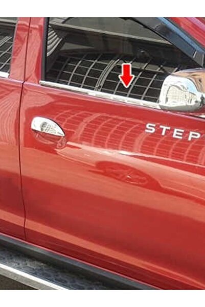 TRDENSA Dacia Sandero Stepway 2013-2014-2015-2016-2019-2020 Krom Cam Çıtası 4 Parça Paslanmaz Çelik