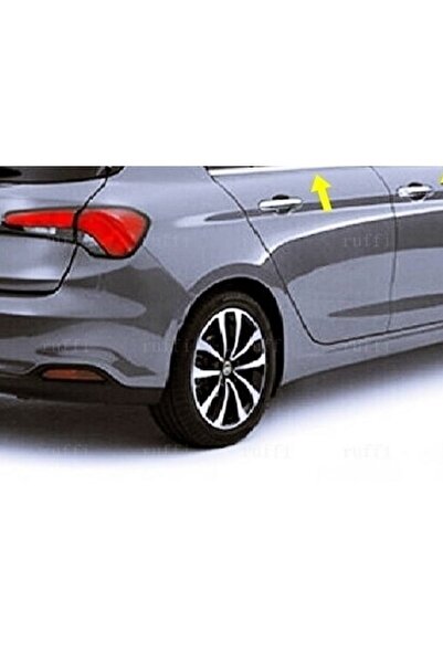 TRDENSA Fiat Egea Cross 2020-2021-2022 Krom Cam Çıtası 4 Parça Paslanmaz Çeli...