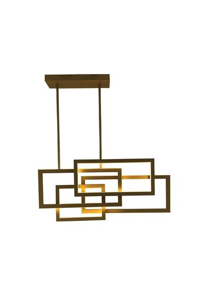 TRİOLUX Led Avize Sarkıt Luxgrupo Trv84011 Pro 81*38cm Boya:siyah - Işık:6500k Soğuk Beyaz