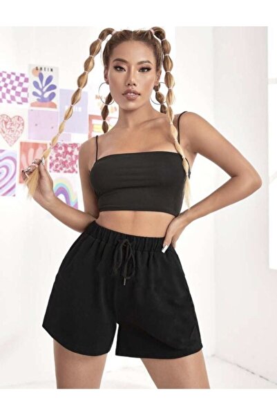 MOONBULL Дамски къси панталони черни