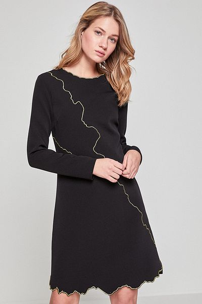 Koton Women's Black Dress 7YAK83976EW
